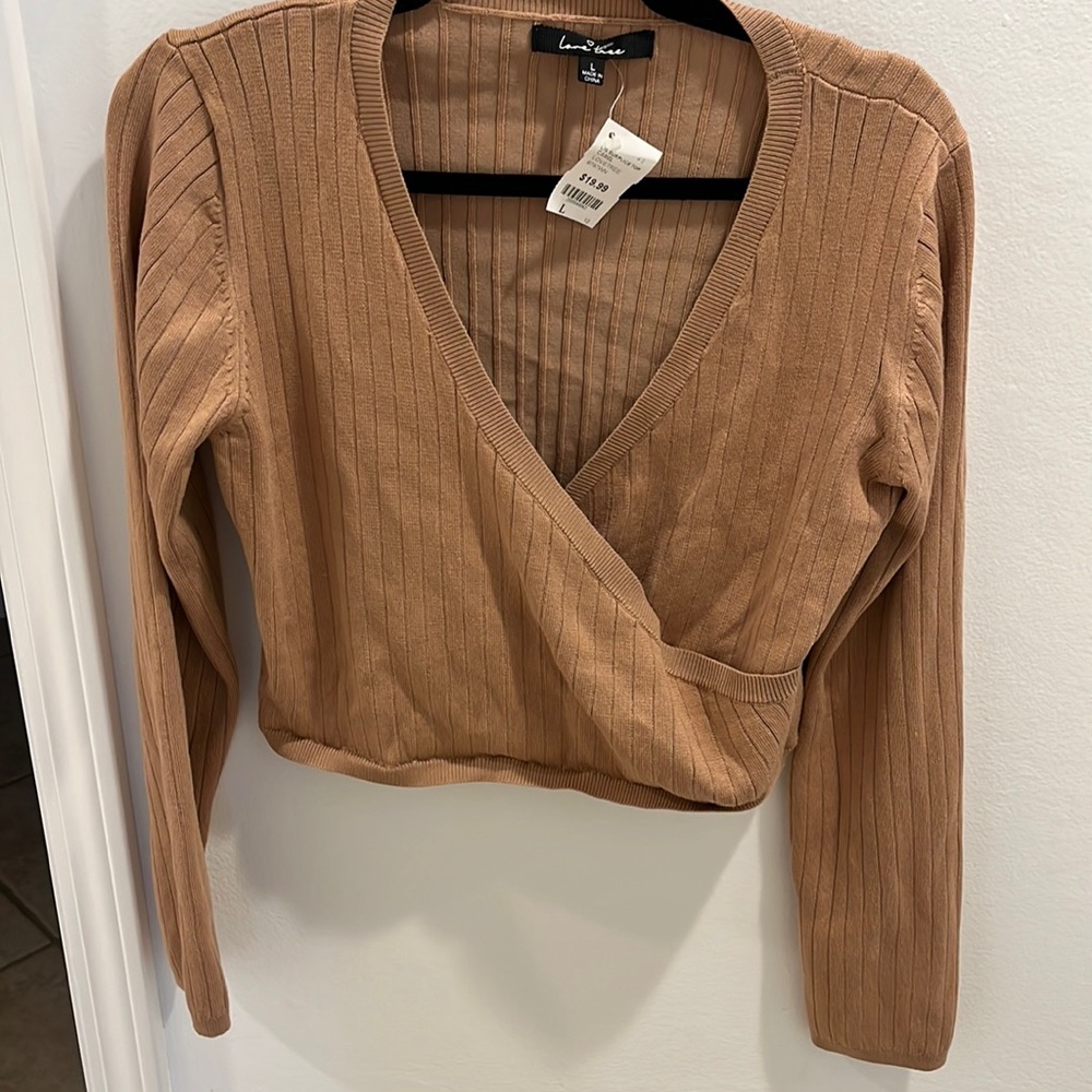 Wrap Long Sleeve Top